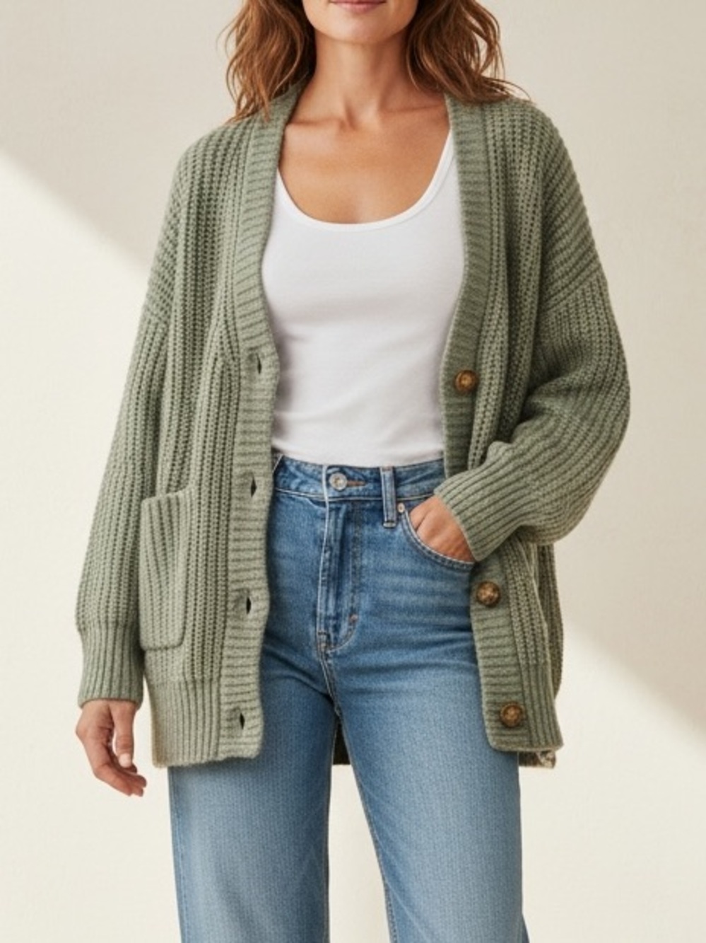 Zara Alpaca Wool Blend Cardigan Oversized Sweater